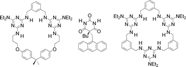 Graphical abstract: Synthesis of cyclic bis- and trismelamine derivatives and their complexation properties with barbiturates