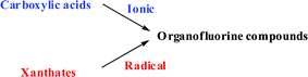 Graphical abstract: New routes to organofluorine compounds based on ketenes and the radical transfer of xanthates