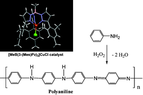Graphical abstract: Eco-friendly synthesis of high-quality polyaniline using a copper(ii) scorpionate catalyst