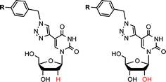 Graphical abstract: Water gelation abilities of alkylbenzyltriazole-appended 2′-deoxyribonucleoside and ribonucleoside