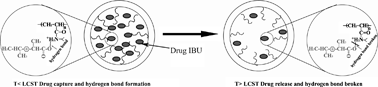 Graphical abstract: Grafting of thermo-responsive polymer inside mesoporous silica with large pore size using ATRP and investigation of its use in drug release