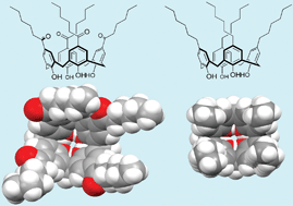 Graphical abstract: α-C [[double bond, length as m-dash]] O provides access to the cavity in acyl calix[4]arenes: A comparative study of crystal structures