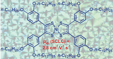 Graphical abstract: High electron mobility in nickel bis(dithiolene) complexes