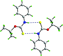 Graphical abstract: Principles of crystal packing in O-isopropyl-N-aryl-thiocarbamides: iPrOC( [[double bond, length as m-dash]] S)N(H)C6H4-4-Y: Y = H, Cl, and Me