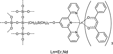 Graphical abstract: Near-infrared luminescent lanthanide (Er, Nd) complexes covalently bonded to a terpyridine-functionalized silica matrix