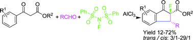 Graphical abstract: Stereoselective construction of fluorinated indanone derivatives via a triple cascade Lewis acid-catalyzed reaction