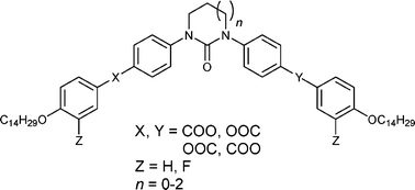 Graphical abstract: Cyclic ureas as novel building blocks for bent-core liquid crystals