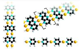 Graphical abstract: Gold as intermolecular glue: a theoretical study of nanostrips based on quinoline-type monomers