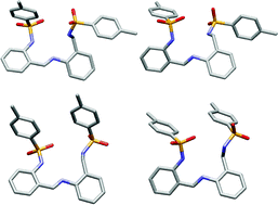 Graphical abstract: Trimorphism of an asymmetric disulfonamide Schiff base