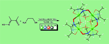 Graphical abstract: A ketone oximate based cyclic cationic [NiII4] inverse metallacrown from simultaneous chelation and bridging of two ligands