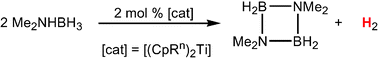Graphical abstract: Amineborane dehydrogenation promoted by isolable zirconium sandwich, titanium sandwich and N2 complexes