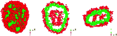 Graphical abstract: Multicompartment micelles and vesicles from π-shaped ABC block copolymers: a dissipative particle dynamics study