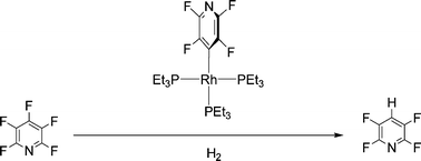 Graphical abstract: Hydrodefluorination of pentafluoropyridine at rhodium using dihydrogen: detection of unusual rhodium hydrido complexes