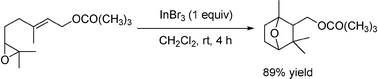 Graphical abstract: Highly selective synthesis of oxabicycloalkanes by indium tribromide-mediated cyclization reactions of epoxyalkenes