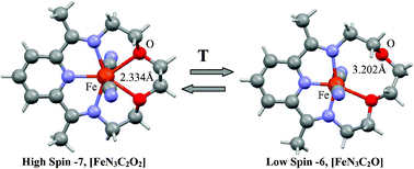 Graphical abstract: A reversible metal–ligand bond break associated to a spin-crossover