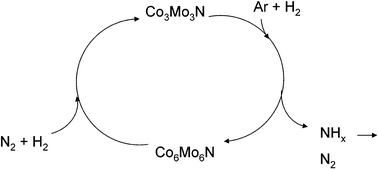 Graphical abstract: Towards nitrogen transfer catalysis: reactive lattice nitrogen in cobalt molybdenum nitride