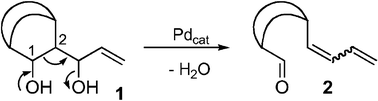 Graphical abstract: Palladium-catalyzed 1,3-diol fragmentation: synthesis of ω-dienyl aldehydes
