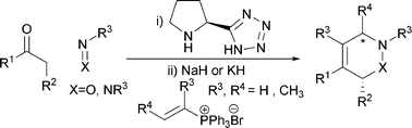 Graphical abstract: A sequential enantioselective, organocatalytic route to chiral 1,2-oxazines and chiral pyridazines