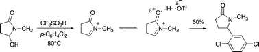 Graphical abstract: Superacid promoted reactions of N-acyliminium salts and evidence for the involvement of superelectrophiles