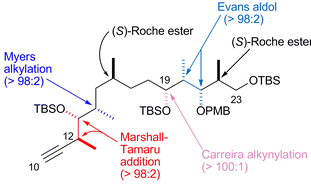 Graphical abstract: A highly stereoselective synthesis of the C10–C23 fragment of (–)-dictyostatin