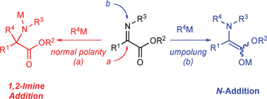 Graphical abstract: Organometal additions to α-iminoesters: N-alkylationvia umpolung