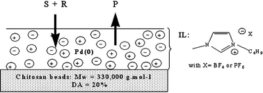 Graphical abstract: Development of new SILP catalysts using chitosan as support