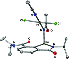 Graphical abstract: Synthesis, characterisation and crystal structure of a Pd(ii) complex of a heterocyclic selenium(iv) imide