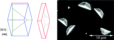 Graphical abstract: Calcite shape modulation through the lattice mismatch between the self-assembled monolayer template and the nucleated crystal face