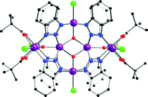 Graphical abstract: Large spin, magnetically anisotropic, octametallic vanadium(iii) clusters with strong ferromagnetic coupling