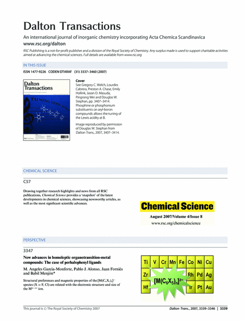 Contents and Chemical Science