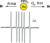 Graphical abstract: Gold nanoparticle-initiated free radical oxidations and halogen abstractions