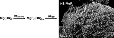 Graphical abstract: Variation of sol–gel synthesis parameters and their consequence for the surface area and structure of magnesium fluoride