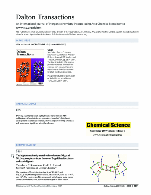 Contents and Chemical Science