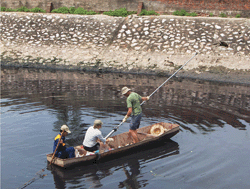 Graphical abstract: Quantification and source identification of polycyclic aromatic hydrocarbons in sediment, soil, and water spinach from Hanoi, Vietnam