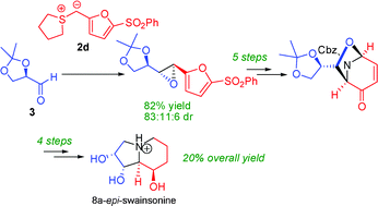 Graphical abstract: Application of furyl-stabilized sulfur ylides to a concise synthesis of 8a-epi-swainsonine