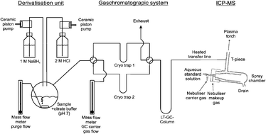 Graphical abstract: Multi-element organometal(loid) speciation by hydride generation-GC-ICP-MS: overcoming the problem of species-specific optima by using a pH-gradient during derivatisation