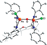 Graphical abstract: Dinuclear iron complexes based on parallel β-diiminato binding sites: syntheses, structures and reaction with O2