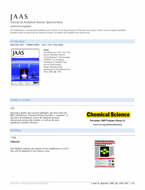 Contents and Chemical Science