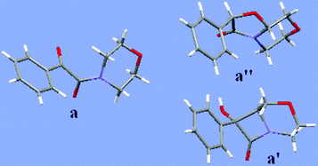 Graphical abstract: Controlled photochemical reaction of 4-oxo(phenylacetyl)morpholine and 1-(phenylglyoxylyl)piperidine in solid supramolecular systems