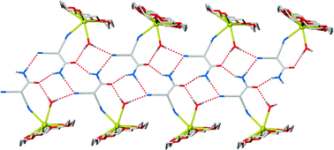 Graphical abstract: Amide-water hydrogen-bond motifs in alkali-metal/crown ether complexes of carbamoyldicyanomethanide, C(CONH2)(CN)2−