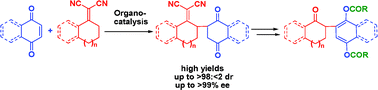 Graphical abstract: Organocatalytic asymmetric vinylogous addition to quinones – formation of optically active α-aryl ketones