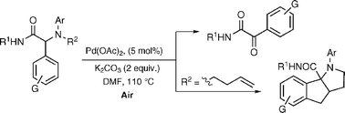 Graphical abstract: New palladium-catalyzed aerobic oxidative cleavage and cyclization of N-aryl peptide derivatives
