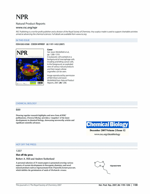 Contents and Chemical Biology