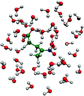 Graphical abstract: A computational study of the intramolecular deprotonation of a carbon acid in aqueous solution