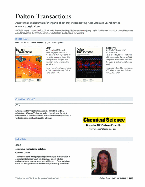 Contents and Chemical Science