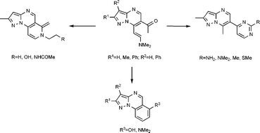 Graphical abstract: On the reactivity of 6-acetyl-7-(2-dimethylaminovinyl)pyrazolo[1,5-a]pyrimidines with 1,3- and 1,4-bisnucleophiles