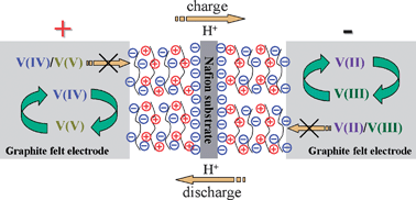 Graphical abstract: Self-assembled polyelectrolyte multilayer modified Nafion membrane with suppressed vanadium ion crossover for vanadium redox flow batteries