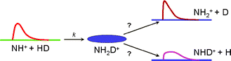 Graphical abstract: Statistical modelling of NH+/ND+ + H2/HD/D2 branching ratios