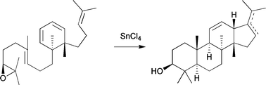 Graphical abstract: Nonenzymic polycyclisation of analogues of oxidosqualene with a preformed C-ring