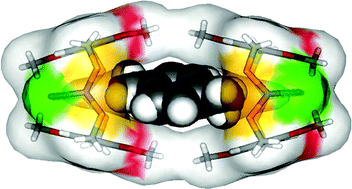 Graphical abstract: Host–guest interactions in a series of self-assembled As2L2Cl2macrocycles